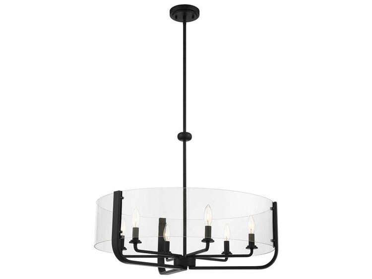 Eurofase Campisi 6-Light Black Candelabra Chandelier
