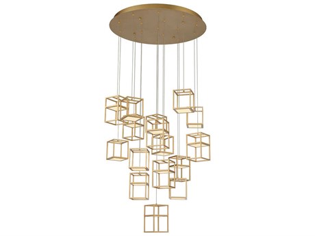 Eurofase Ferro 1-Light Gold Geometric Pendant