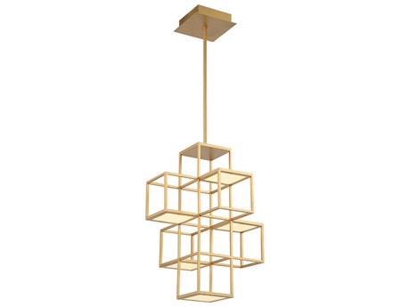Eurofase Ferro 1-Light Gold Geometric Pendant