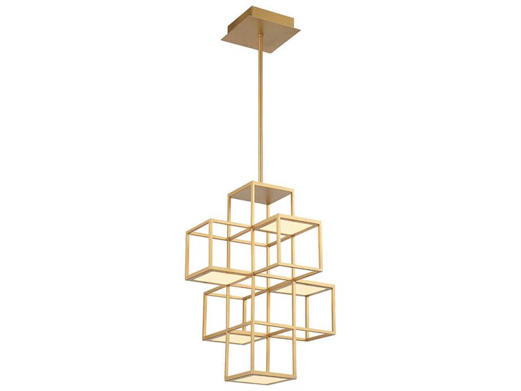 Eurofase Ferro 1-Light Gold Geometric Pendant