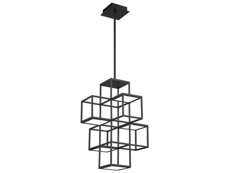 Eurofase Ferro 1-Light Black Geometric Pendant