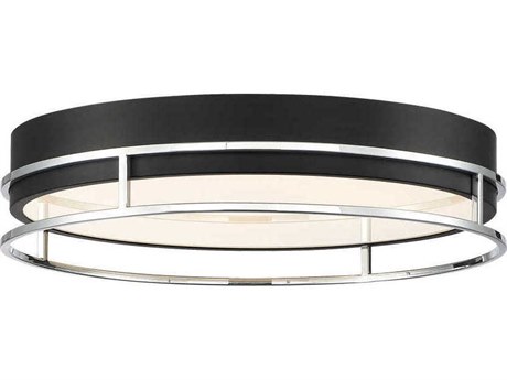Eurofase Grafice Black Nickel Round Flush Mount
