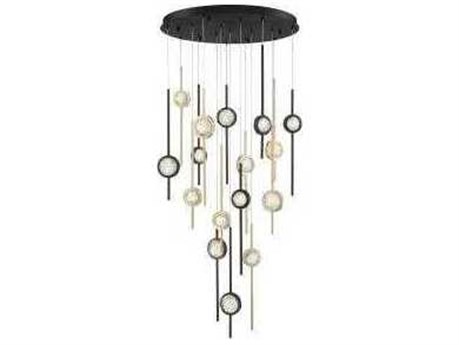 Eurofase Barletta Black Brass Linear Pendant