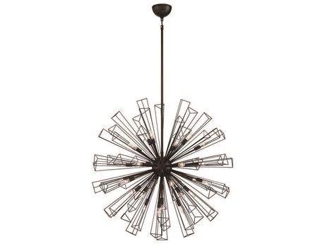 Eurofase Dendelio 29-Light Black Geometric Linear Pendant