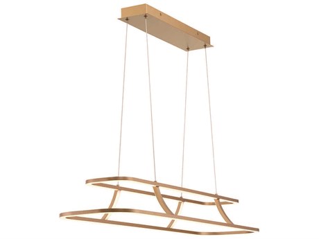 Eurofase Cadoux 1-Light Gold LED Linear Island Pendant