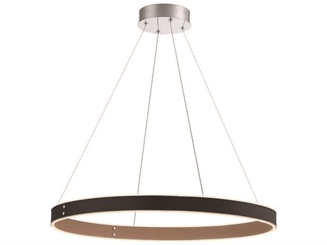 Eurofase Verdura 1-Light Black Brown LED Linear Round Pendant