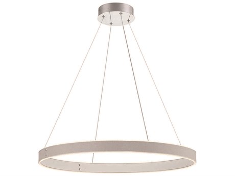 Eurofase Verdura 1-Light Grey White LED Linear Round Pendant