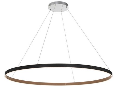 Eurofase Verdura 1-Light Black Brown LED Linear Round Pendant