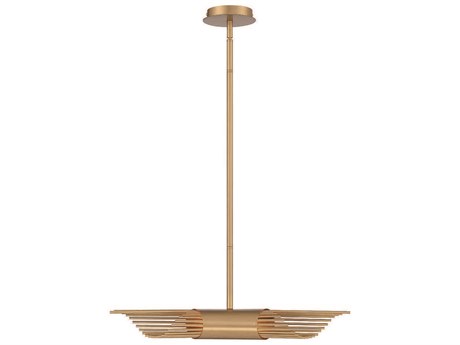 Eurofase Umura 2-Light Gold LED Geometric Linear Island Pendant