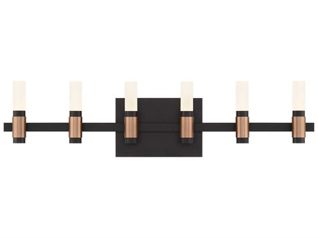 Eurofase Albany 12-Light Black Brass LED Vanity Light