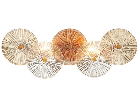 Eurofase Sue-anne 2-Light Brass Glass Vanity Light