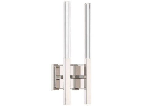 Eurofase Benicio 4-Light Polished Nickel Glass LED Wall Sconce