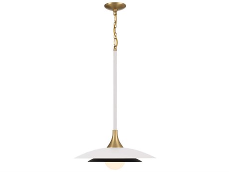 Eurofase Welsh 1-Light White Black Glass LED Pendant