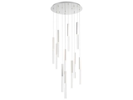 Eurofase Benicio 11-Light Nickel Geometric Linear Pendant