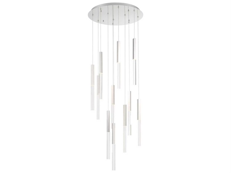 Eurofase Benicio 11-Light Nickel Geometric Linear Pendant
