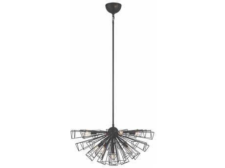 Eurofase Dendelio 9-Light Black Geometric Sputnik Pendant