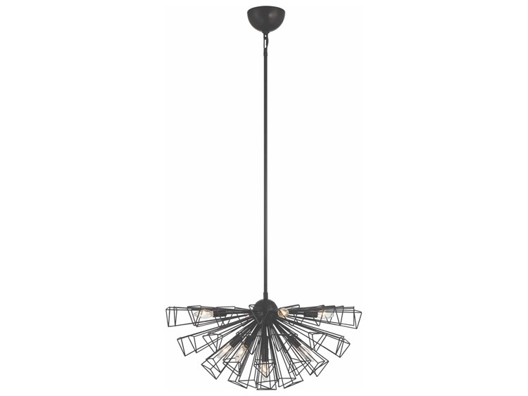Eurofase Dendelio 9-Light Black Geometric Sputnik Pendant