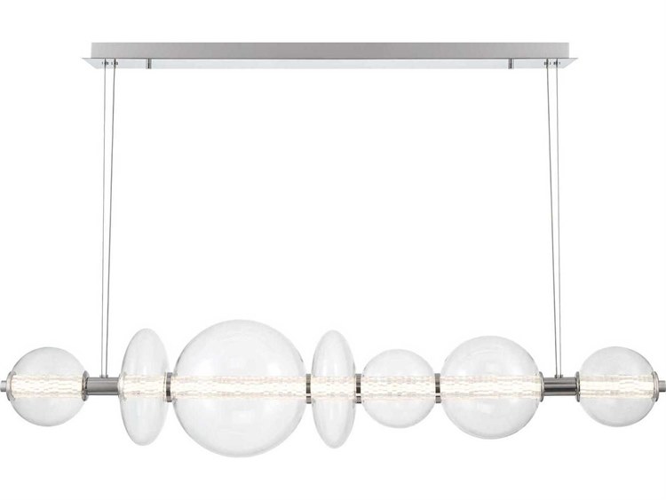 Eurofase Atomo 1-Light Chrome Globe Geometric Island Pendant