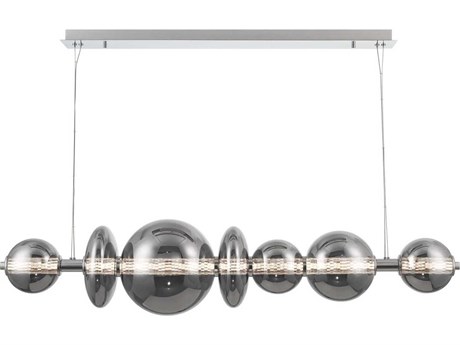 Eurofase Atomo 1-Light Chrome Globe Geometric Island Pendant