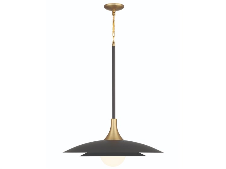 Eurofase Welsh 1-Light Black Dome Pendant