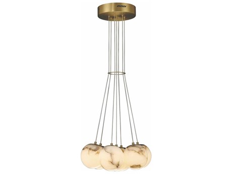 Eurofase Kepler 7-Light Gold Globe Pendant
