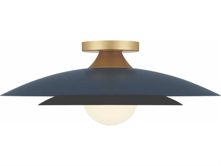 Eurofase Welsh 1-Light Blue Dome Semi Flush Mount