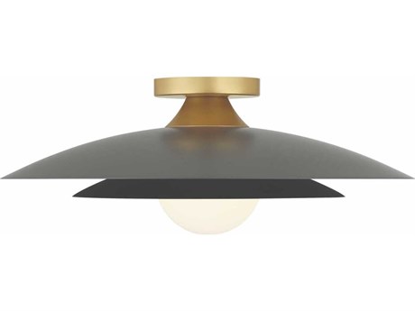Eurofase Welsh 1-Light Gray Dome Semi Flush Mount