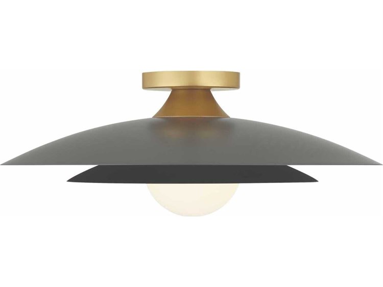 Eurofase Welsh 1-Light Gray Dome Semi Flush Mount