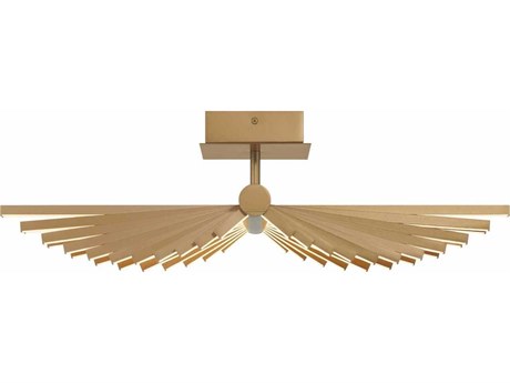 Eurofase Seraph 1-Light Gold Linear Semi Flush Mount