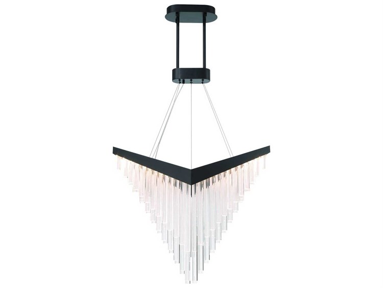 Eurofase Vivien 1-Light Black Geometric Island Pendant