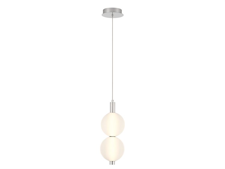 Eurofase Palmas 2-Light Nickel Globe Mini Pendant