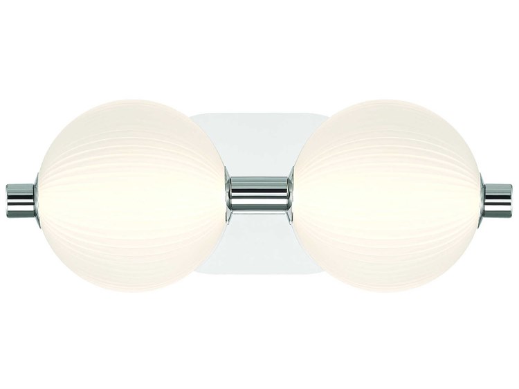 Eurofase Palmas 2-Light Nickel Vanity Light