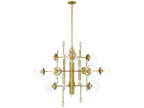 Eurofase Traiton 12-Light Gold Globe Chandelier