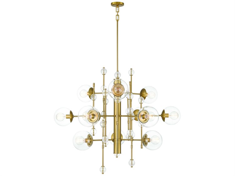 Eurofase Traiton 12-Light Gold Globe Chandelier