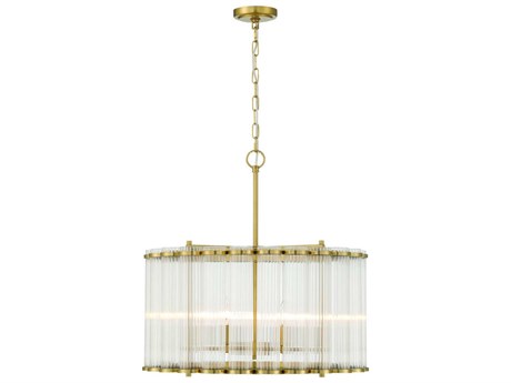 Eurofase Glasbury 6-Light Gold Drum Chandelier