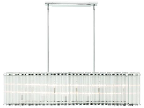 Eurofase Glasbury 10-Light Nickel Island Pendant