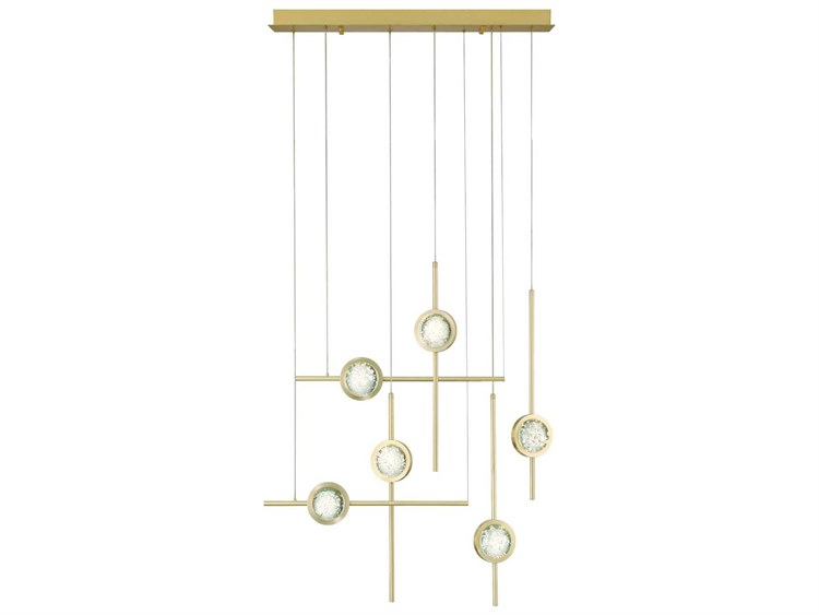 Eurofase Barletta 6-Light Gold Linear Island Pendant
