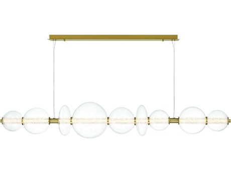 Eurofase Atomo 1-Light Gold Globe Geometric Island Pendant