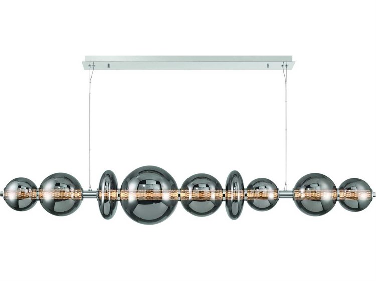 Eurofase Atomo 1-Light Chrome Globe Geometric Island Pendant