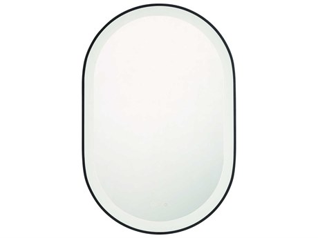 Eurofase Sara Black Oval Wall Mirror