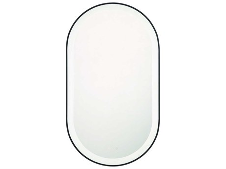 Eurofase Sara Black Oval Wall Mirror