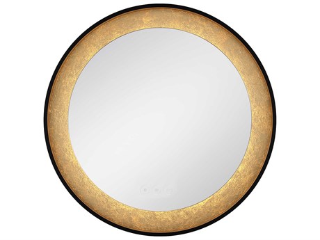 Eurofase Anya Black Round Wall Mirror