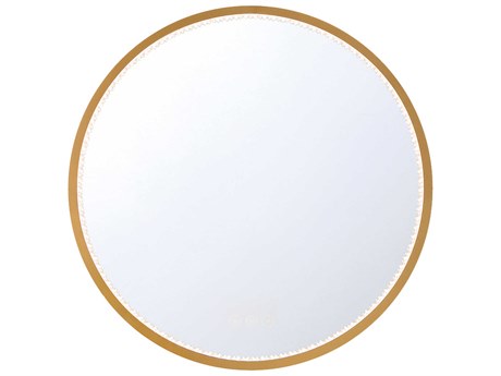 Eurofase Cerissa Gold Round Wall Mirror