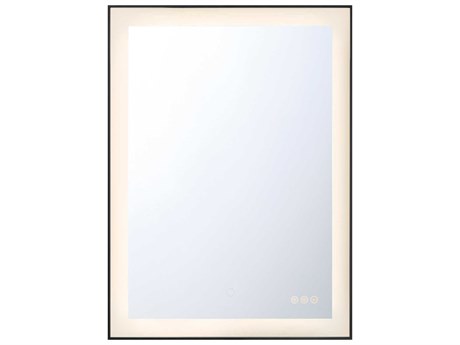 Eurofase Lenora Black Rectangular Wall Mirror
