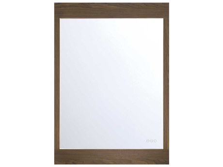 Eurofase Mogano Wood Rectangular Wall Mirror