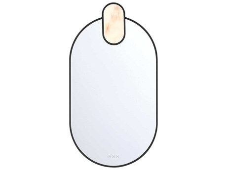 Eurofase Mrissa Black Oval Wall Mirror
