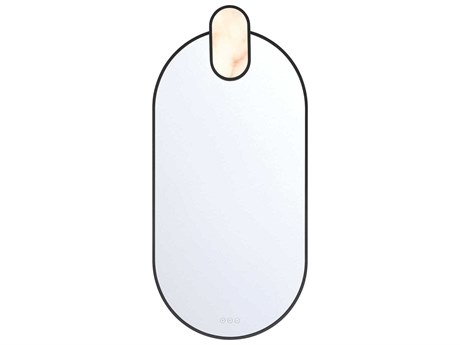 Eurofase Mrissa Black Oval Wall Mirror
