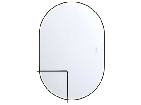 Eurofase Linden Black Oval Wall Mirror