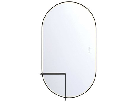 Eurofase Linden Black Oval Wall Mirror