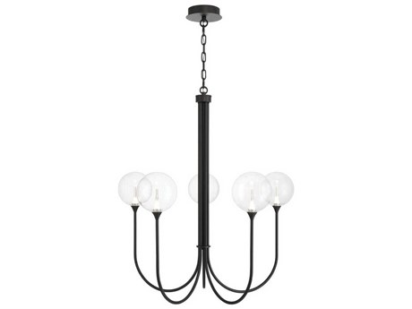 Eurofase Iissa 5-Light Black Globe Chandelier